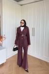 Harika Pantolonlu Takım Bordo  BORDO