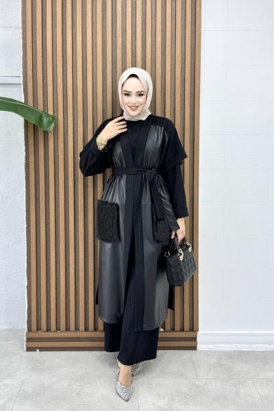 Hazal 3lü Takım Siyah  Siyah