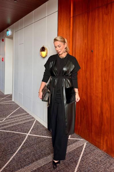 Hazal 3lü Takım Siyah  Siyah