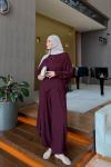 Hera Pantolon Takım Bordo  BORDO