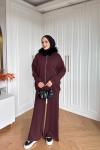 Hüda Pantolon Takım Bordo  BORDO