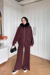 Hüda Pantolon Takım Bordo  BORDO