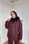 Hüda Pantolon Takım Bordo  BORDO