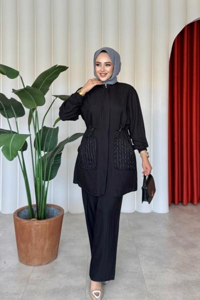 Hümeyra Takım Siyah Siyah