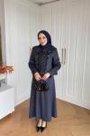 Hüsna Etekli Takım Lacivert  Lacivert