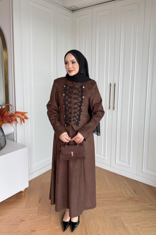 Hüsna Etekli Takım Kahve KAHVE