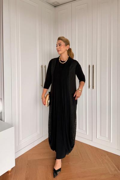 İkbal Elbise Takım Siyah Siyah