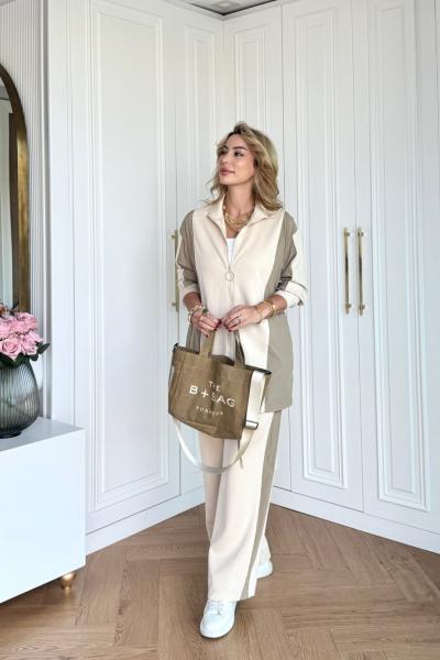 İkra Eşofman Takım Bej Bej