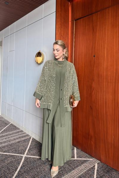 İlayda Pantolonlu Takım Yeşil Yeşil