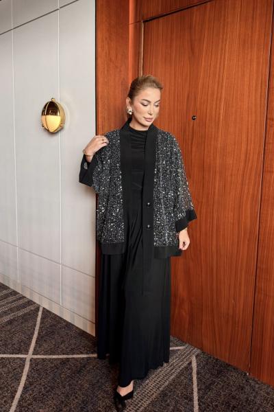 İlayda Pantolonlu Takım Siyah Siyah