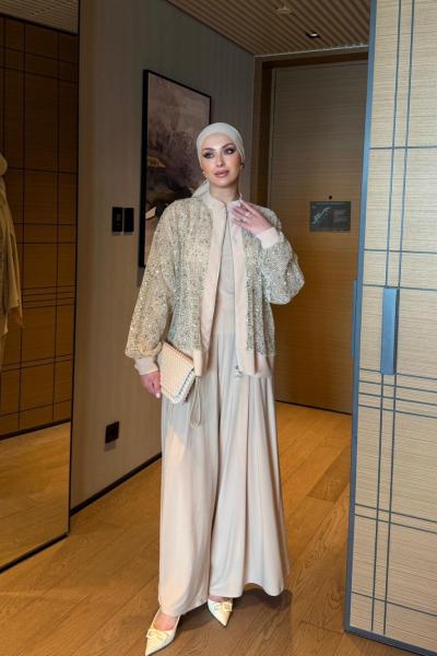 İlkay Pantolonlu Takım Ekru  EKRU