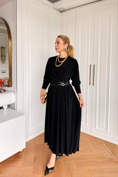 Melisa Elbise Siyah  Siyah