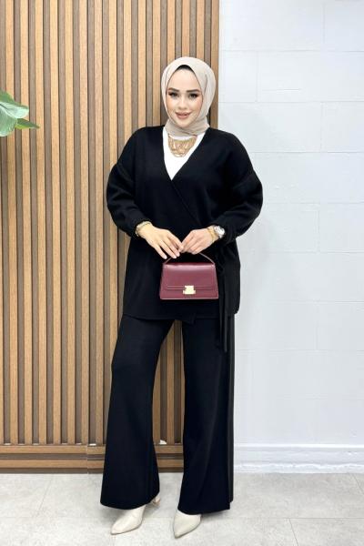 İpek Takım Siyah Siyah