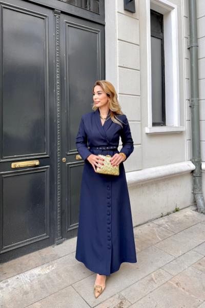 Irmak Elbise Lacivert Lacivert