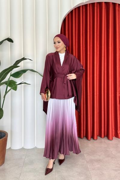 Karaca Etekli Takım Mürdüm Mürdüm