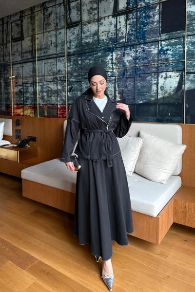 Kevser Etekli Takım Siyah Siyah