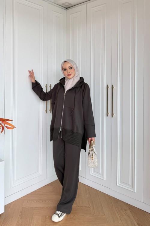 Kiraz Pantolon Takım Kahve  KAHVE