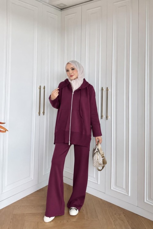Kiraz Pantolon Takım Mürdüm  MÜRDÜM