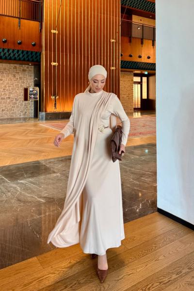 Kısmet Elbise Krem Krem