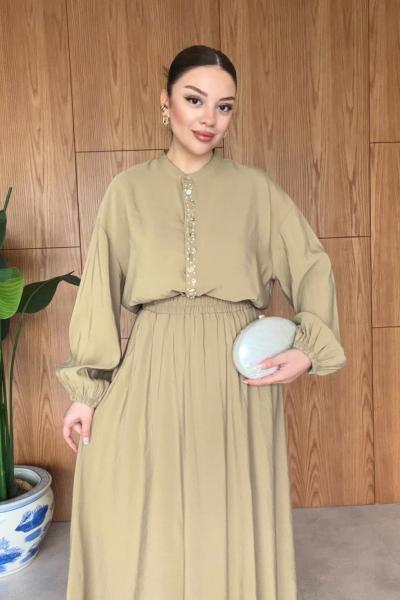 Kıvılcım Etek Takım Mint Yeşili  Mint Yeşili