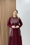 Kübra Elbise Takım Bordo Bordo