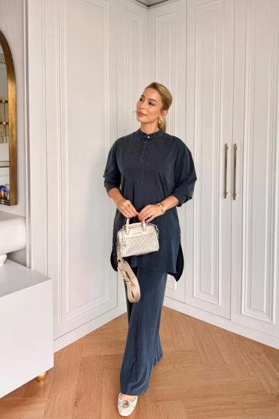 Lady Pantolon Takım Lacivert Lacivert