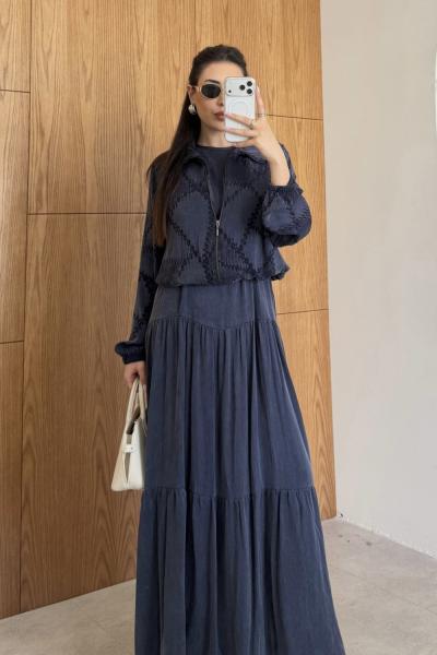 Lale Elbise Takım Lacivert LACİVERT