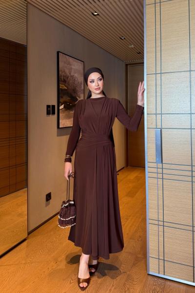 Leyal Elbise Kahverengi  Kahverengi