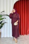 Leyla Etekli Takım Bordo Bordo