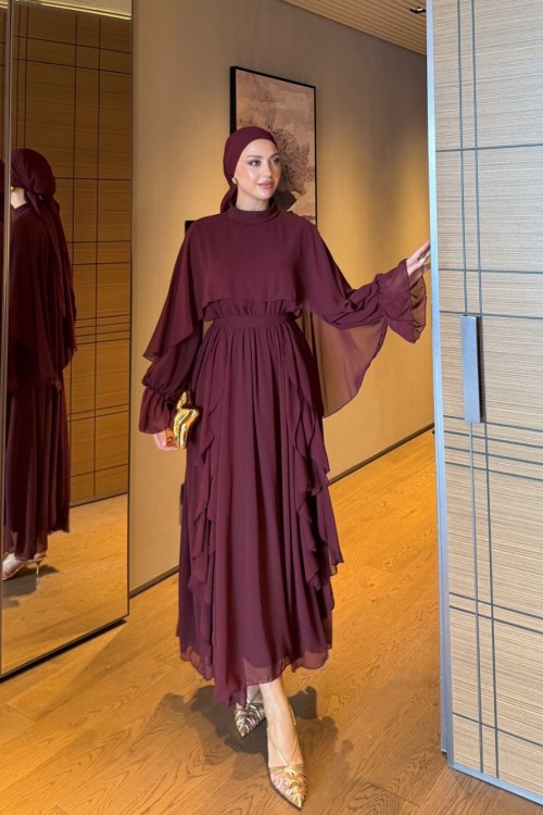 Mabel Elbise Bordo  BORDO