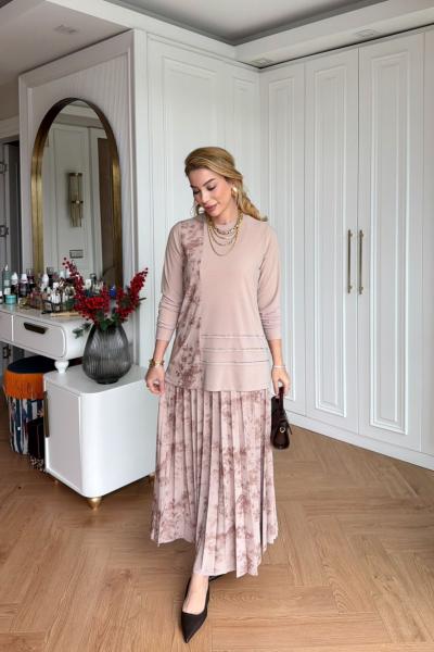 Masal Etekli Takım Krem Krem