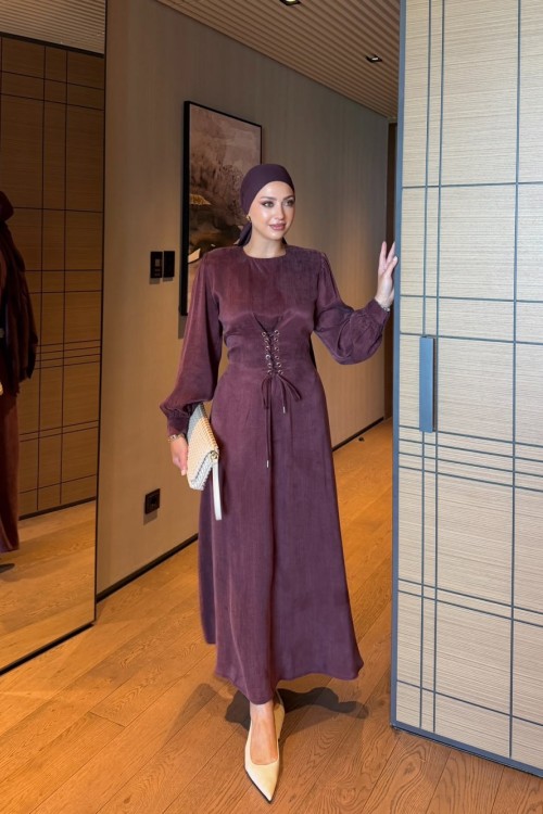 Meral Elbise Bordo BORDO