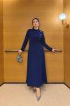 Meral Elbise Lacivert Lacivert