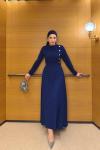 Meral Elbise Lacivert Lacivert