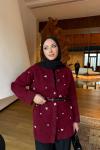 Mercan Ceket Bordo  Bordo