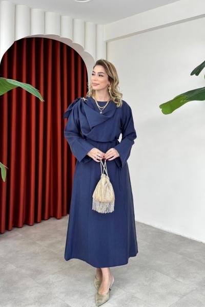 Naciye Elbise Lacivert Lacivert