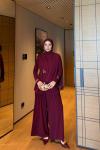 Nagehan Pantolon Takım Bordo Bordo