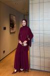 Nagehan Pantolon Takım Bordo Bordo