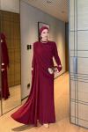 Nahide Elbise Bordo  BORDO