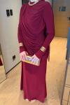 Nahide Elbise Bordo  BORDO