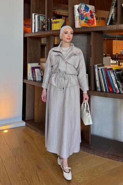 Nalan Takım Bej Bej