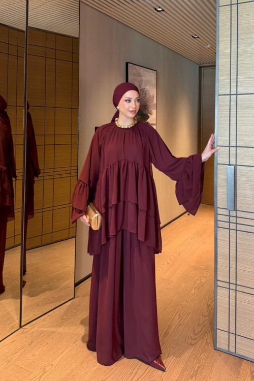 Şengül Pantolon Takım Bordo BORDO