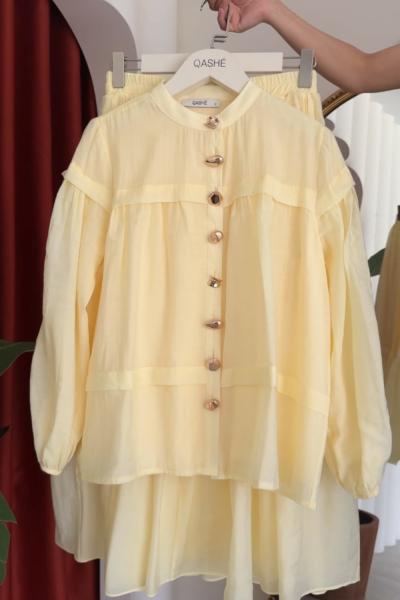 Nazlı Etekli Takım Sarı Sarı