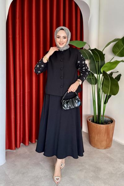 Neriman Takım Siyah  Siyah