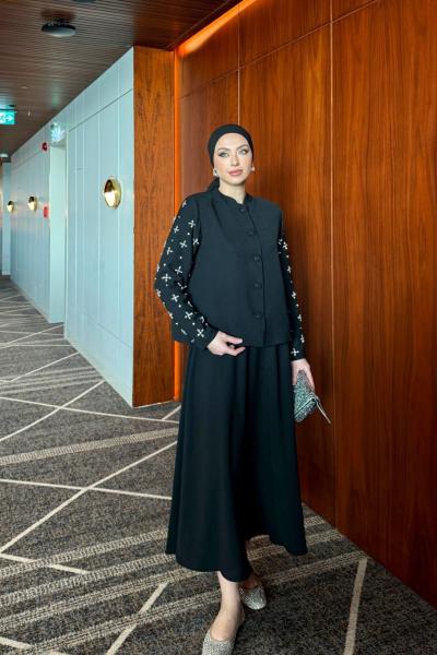 Neriman Takım Siyah Siyah