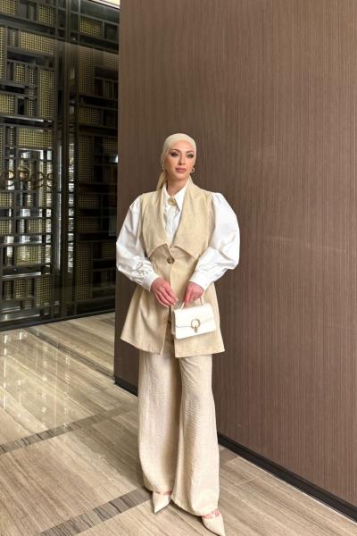 Neslişah Takım Bej Bej