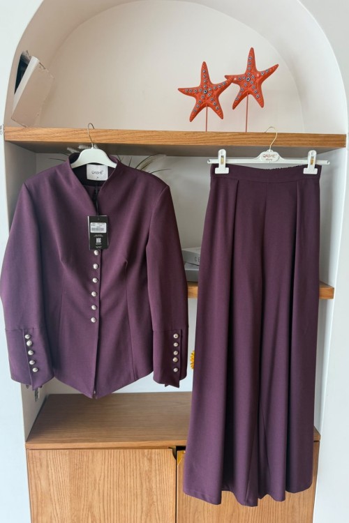 Nesrin Pantolon Takım Bordo  BORDO