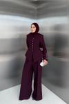 Nesrin Pantolon Takım Bordo  BORDO