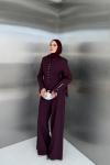 Nesrin Pantolon Takım Bordo  BORDO
