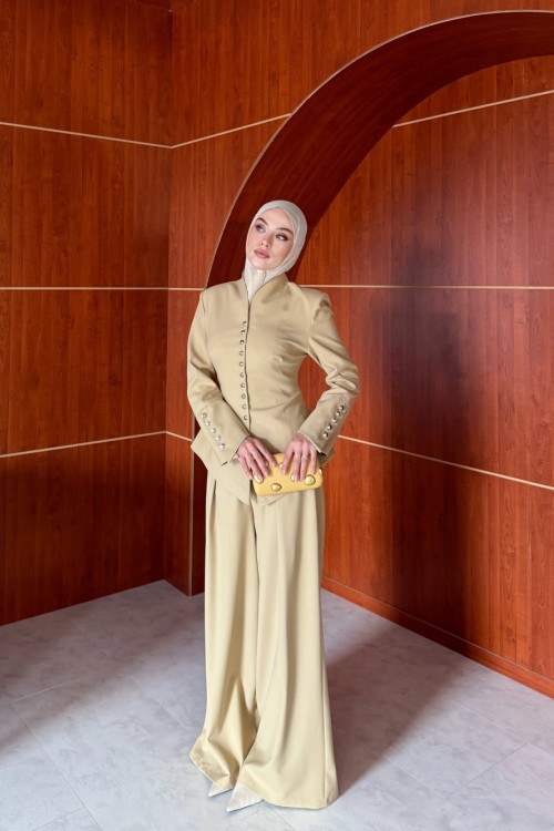 Nesrin Pantolon Takım Bej  BEJ